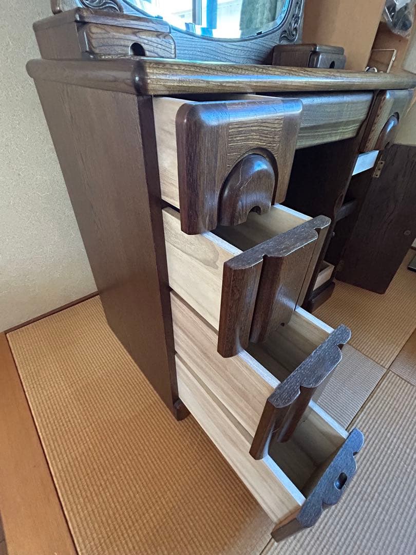 鏡台　ドレッサー　椅子付き　婚礼家具　レトロ家具　昭和レトロ　日本製