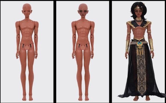 AX139 BJD 1/4 ドール本体 Allah 球体関節人形 ハンドメイド