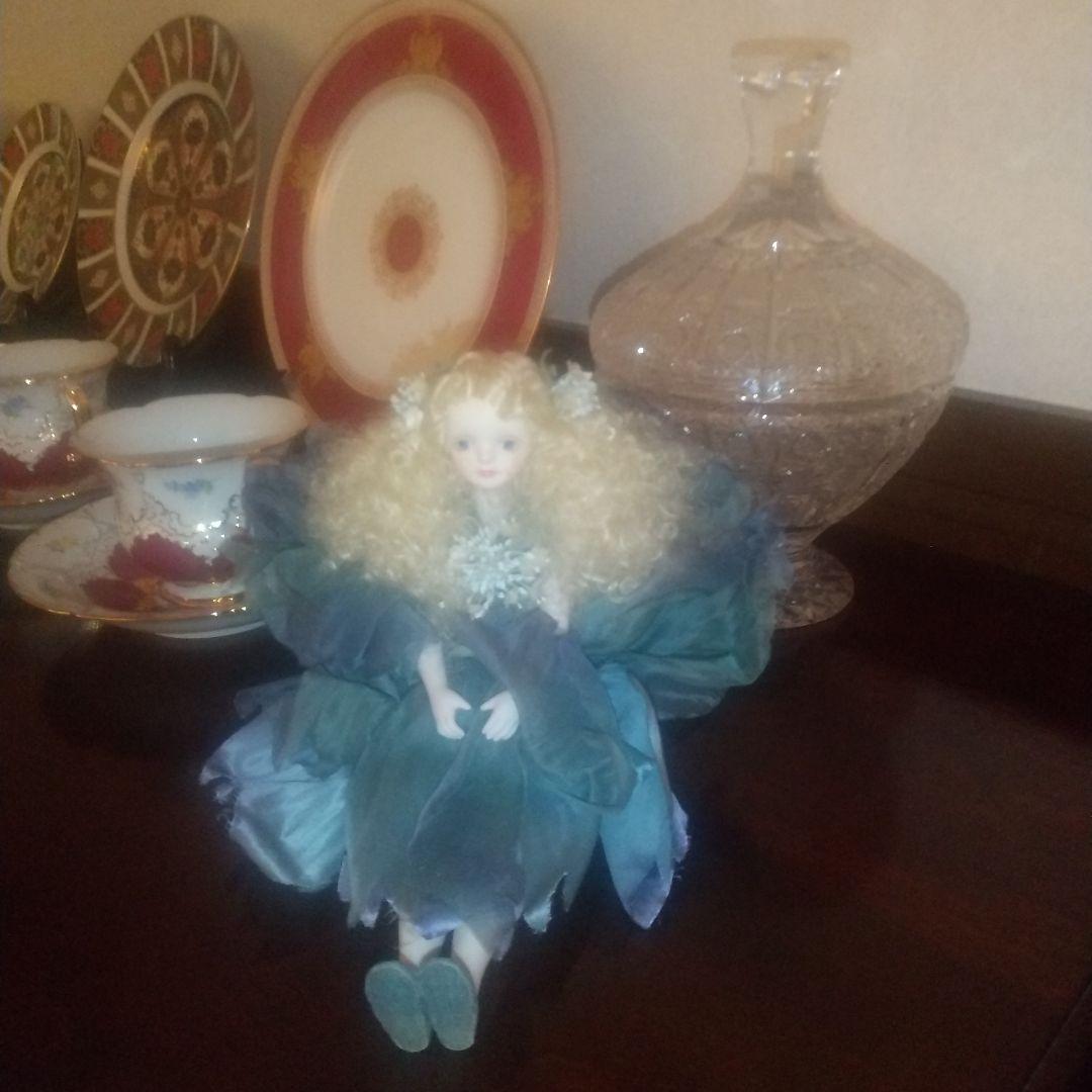 若月まり子妖精人形 青と紫のドレス 2体セット