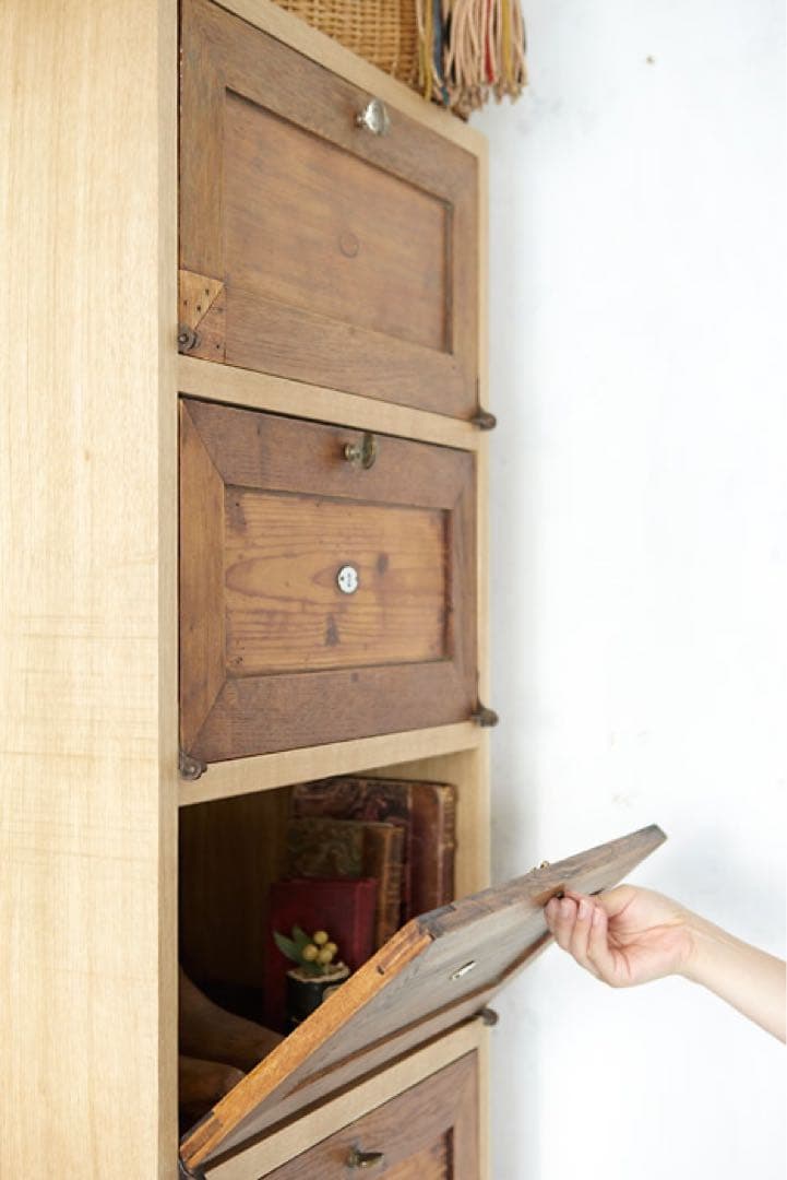 木製 6段チェスト アンティーク オルネドフォイユ