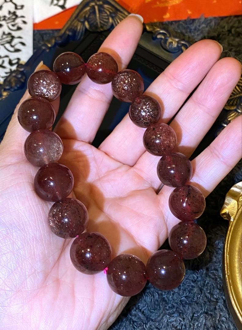 神力実感！最強神道術式かけ！魅力覚醒愛情独占 【超レア星光ストロベリークォーツ】