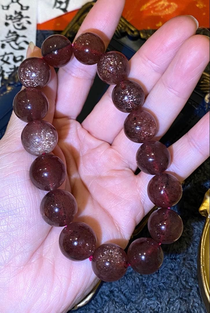 神力実感！最強神道術式かけ！魅力覚醒愛情独占 【超レア星光ストロベリークォーツ】