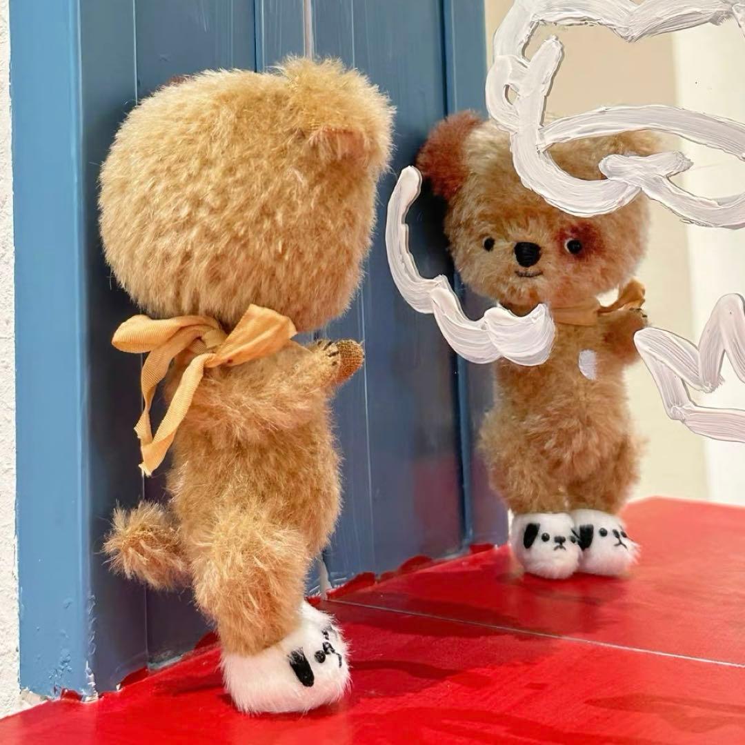 お気に入りの靴みて！ 犬 アーティストベア テディベア 海外作家様 ハンドメイド