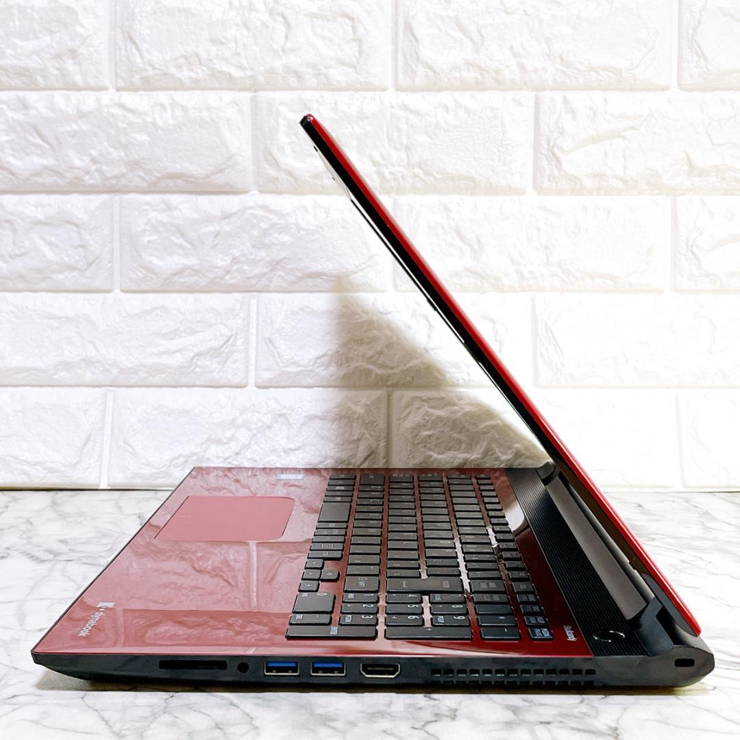 美品✨Windows11✨新品爆速SSDノートパソコン赤✨カメラ薄型・ブルーレイ