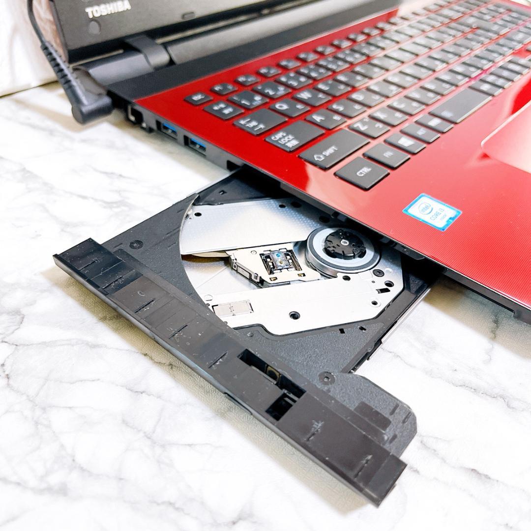 美品✨Windows11✨新品爆速SSDノートパソコン赤✨カメラ薄型・ブルーレイ