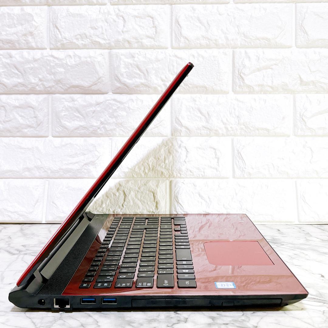 美品✨Windows11✨新品爆速SSDノートパソコン赤✨カメラ薄型・ブルーレイ