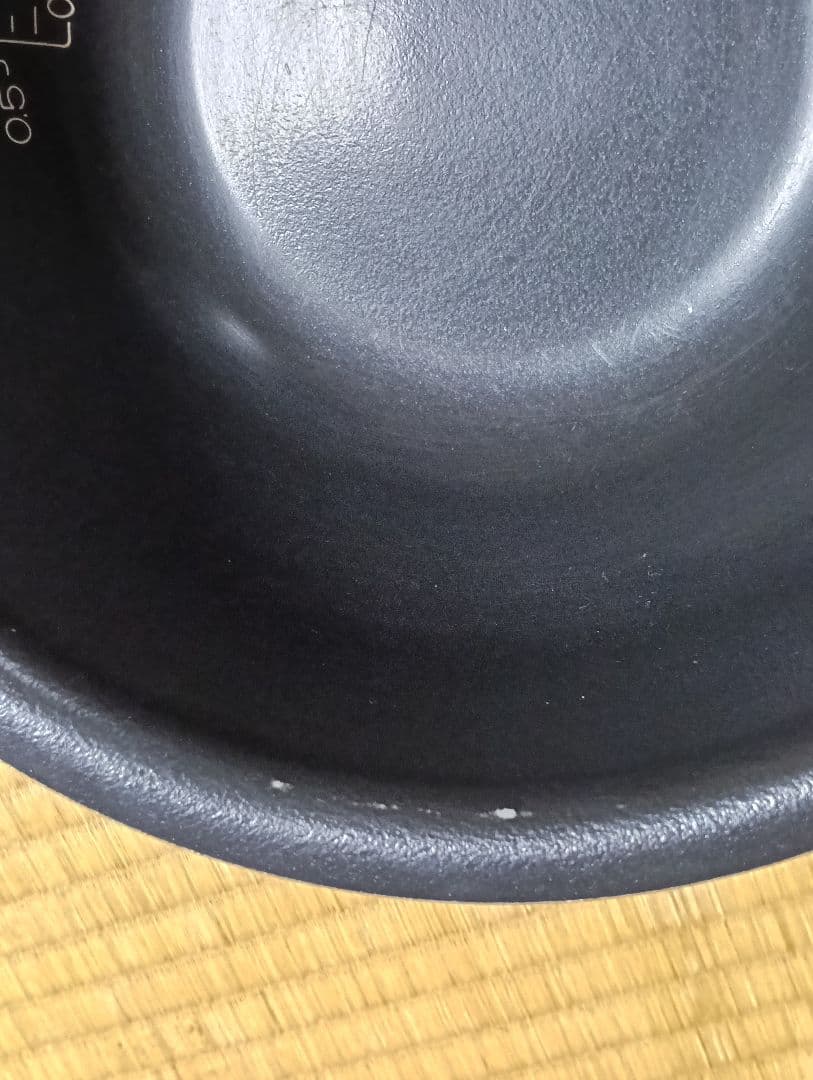 【美品】B467 豪熱羽釜　鉄器コート5合炊き