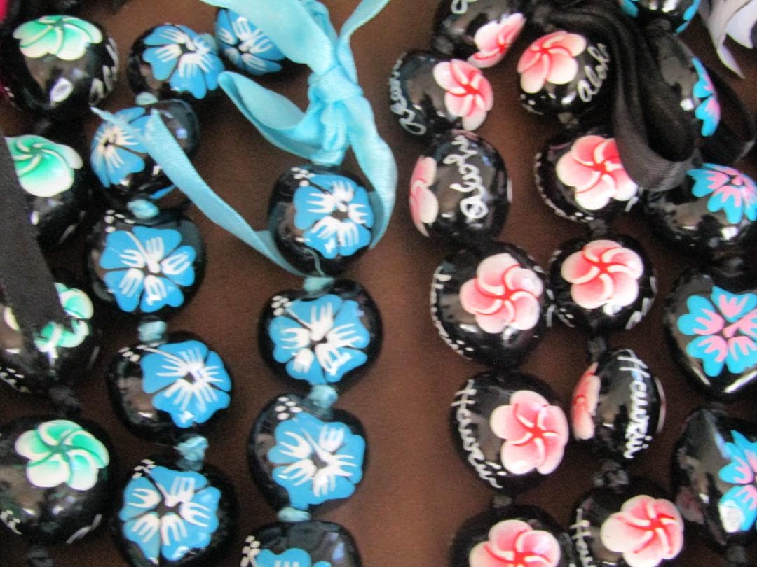 ククイナッツ　レイ　９本セット（ハワイで購入）