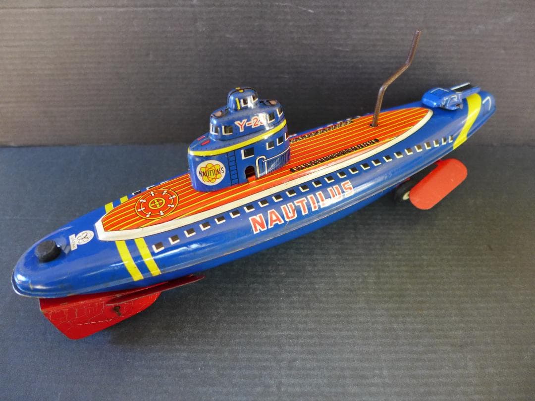 時代物【美品】米澤玩具　ノーチラス号　ブリキ　古玩具　日本製　昭和レトロ