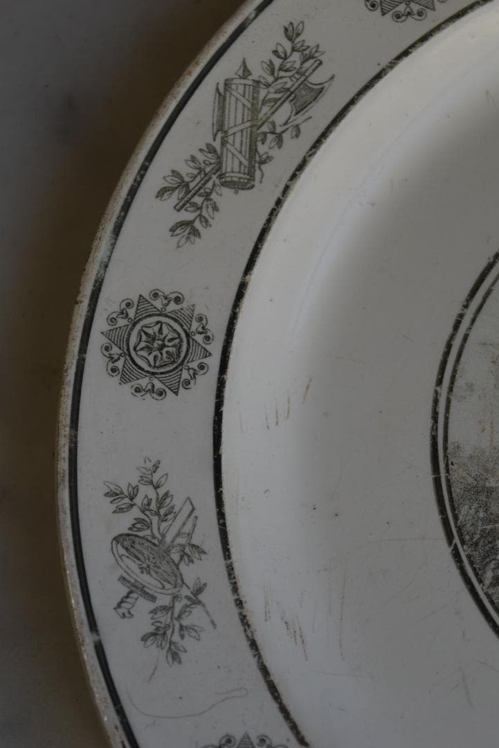 初期クレイユ　ファイアンスフィーヌ　良い風合いの皿　フランスアンティーク