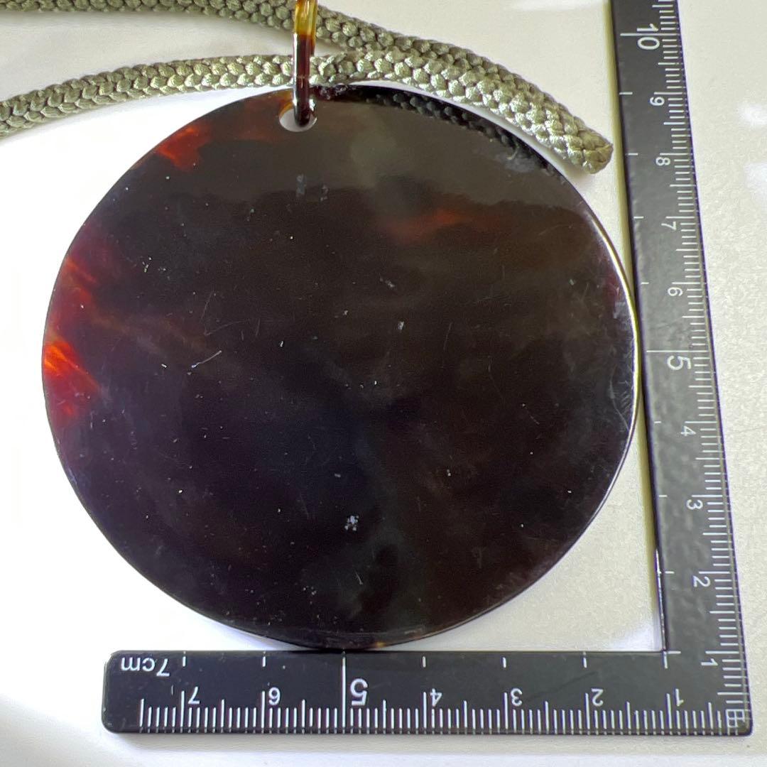 本鼈甲　特大丸形ネックレス　33g/直径8㎝　東Y7-1001⭐︎2Fタトチ