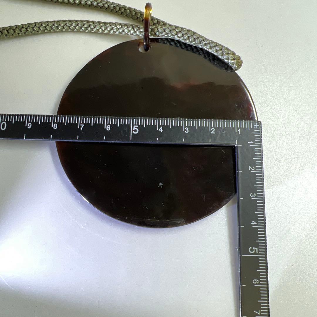 本鼈甲　特大丸形ネックレス　33g/直径8㎝　東Y7-1001⭐︎2Fタトチ