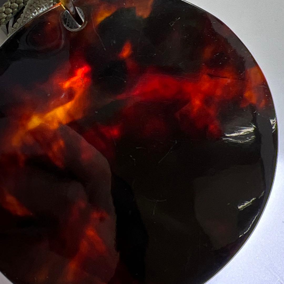 本鼈甲　特大丸形ネックレス　33g/直径8㎝　東Y7-1001⭐︎2Fタトチ