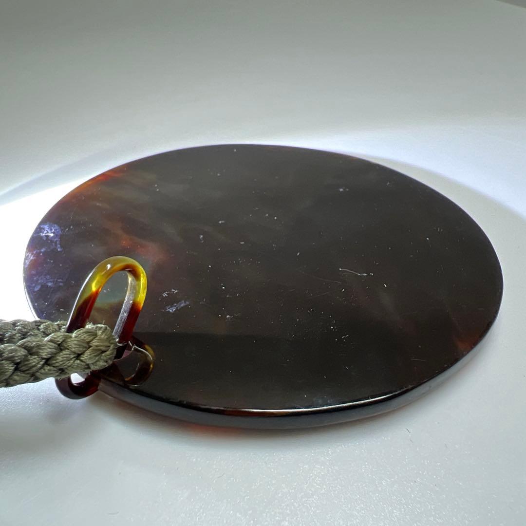 本鼈甲　特大丸形ネックレス　33g/直径8㎝　東Y7-1001⭐︎2Fタトチ