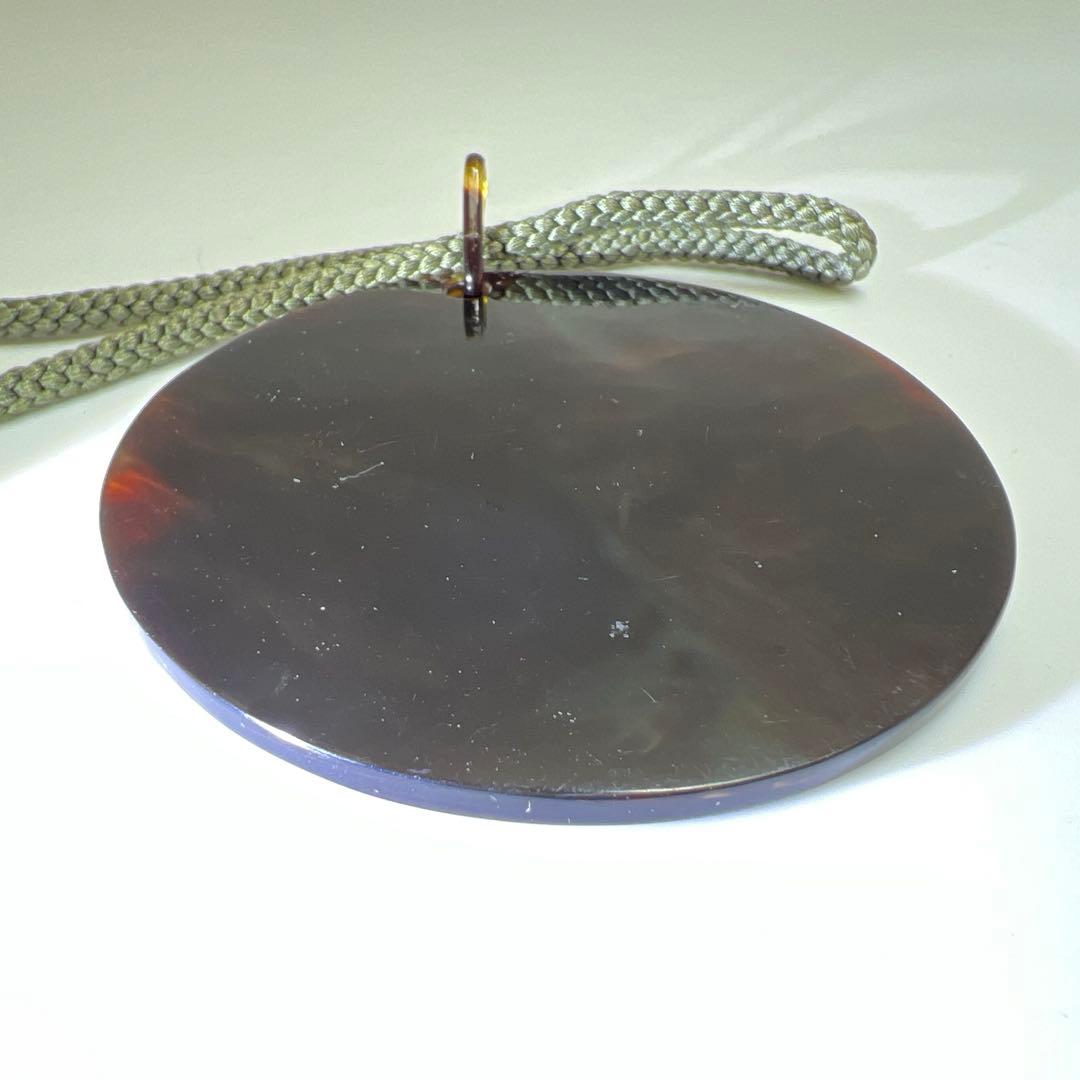 本鼈甲　特大丸形ネックレス　33g/直径8㎝　東Y7-1001⭐︎2Fタトチ