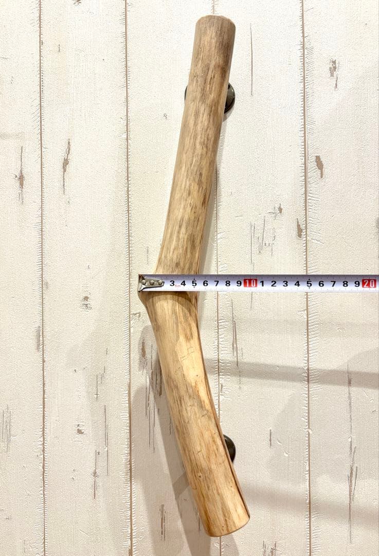 流木　ドアハンドル　ドアノブ　取手　長さ46cm　くの字　おへそ