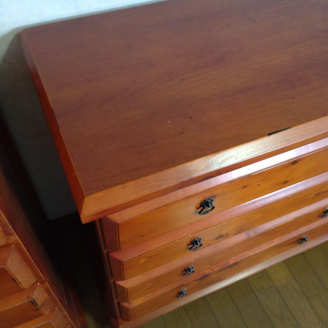 アンティーク風　木製チェスト