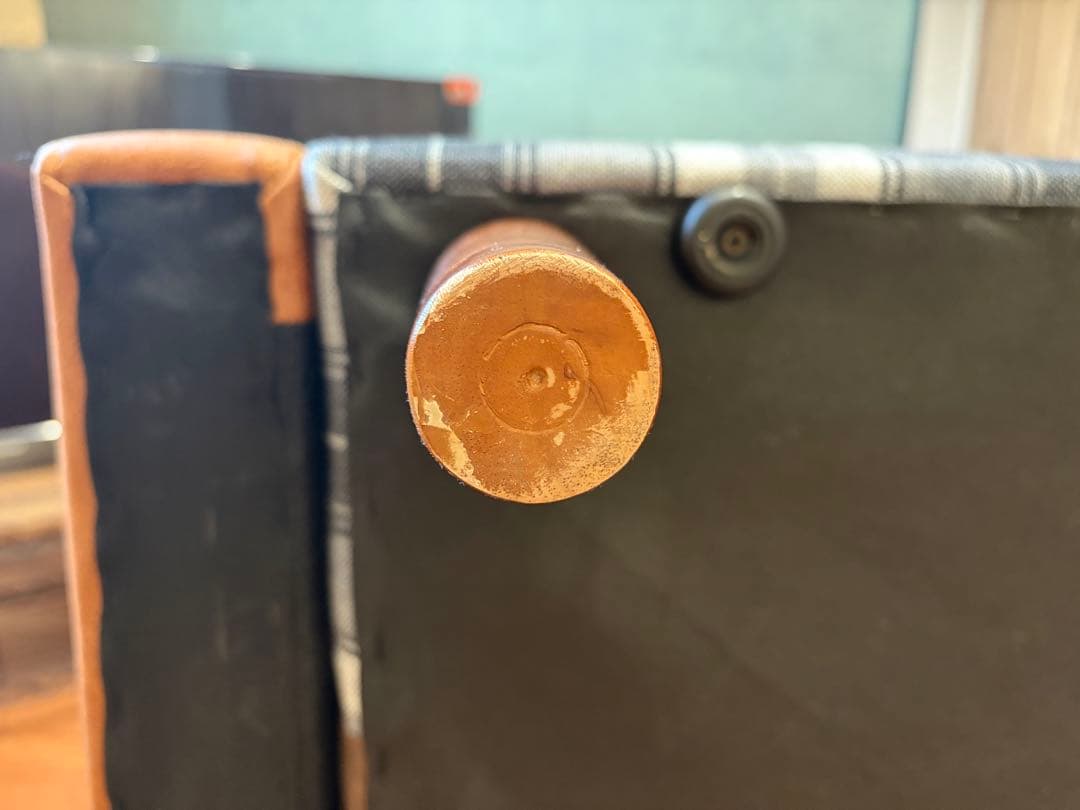 2人掛けソファ ブラウン 合成革製