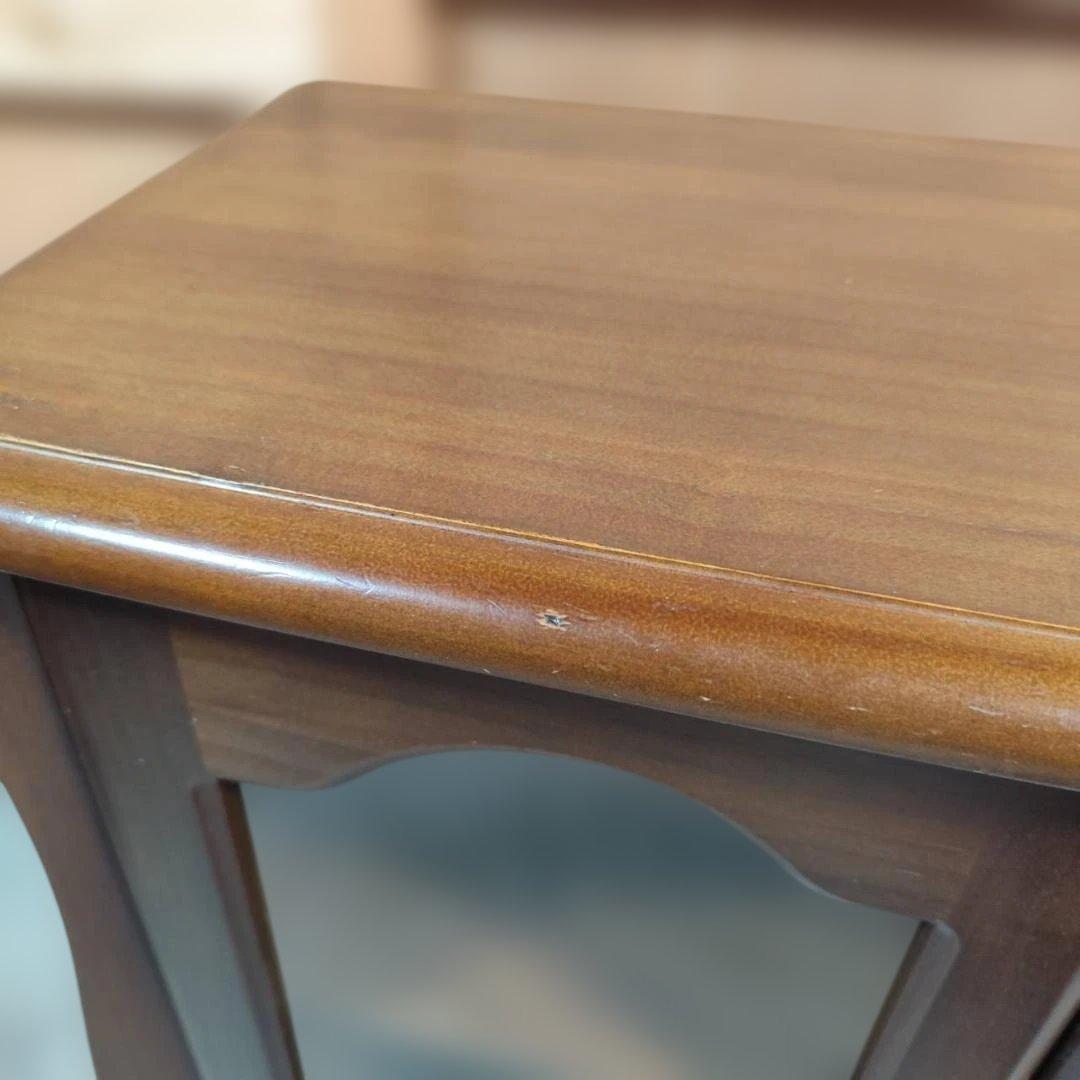 アケボノ工芸 アンティーク調 キャビネット サイドボード 飾り棚 木製 レトロ