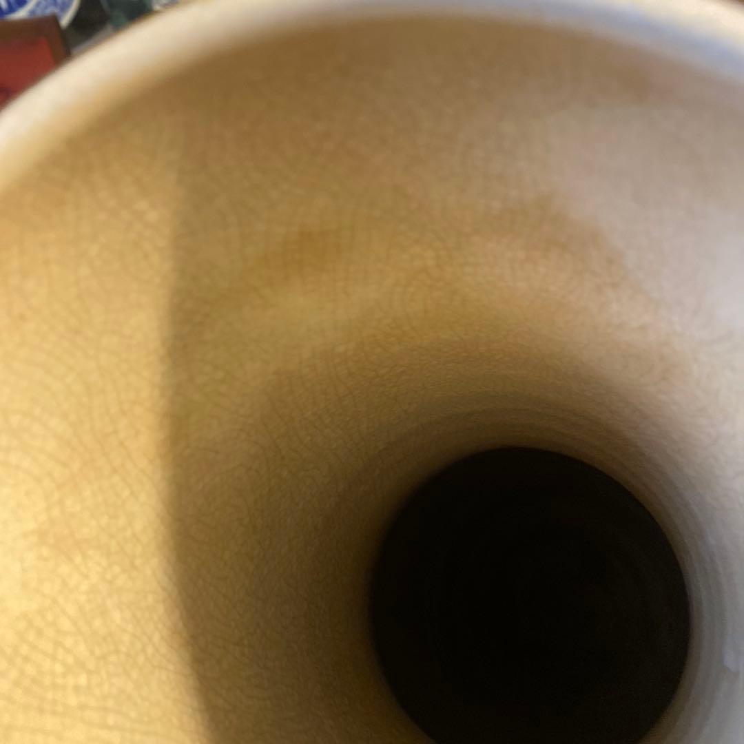 伊万里錦手美人と犬散歩図花瓶