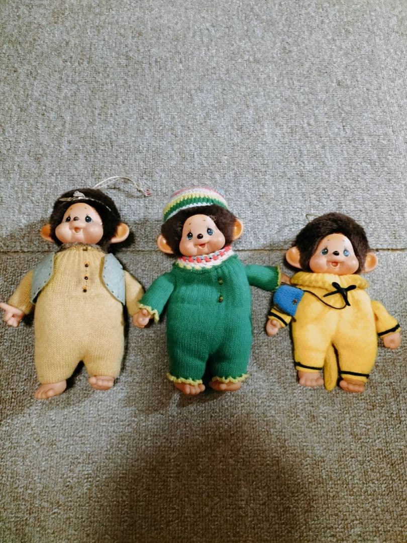 最終値下げ レア 昭和レトロ モンチッチ 3体セット 発売当初の製品