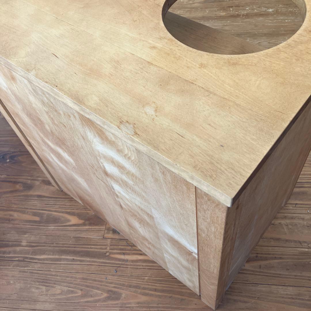 手作り木製　ままごとキッチン　ちびっこデスク　子供用デスク