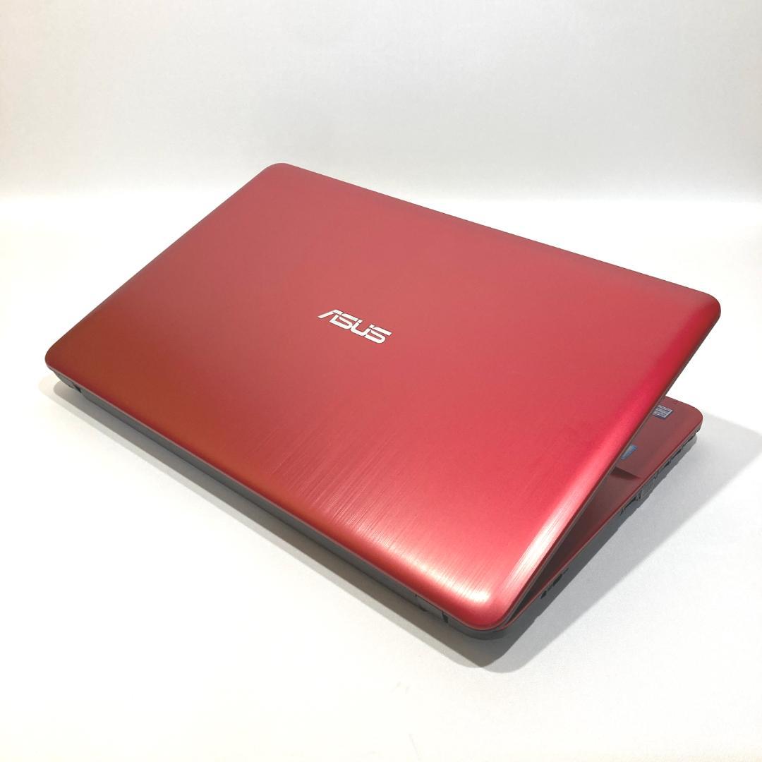 美品✨カメラ・大画面・DVD・大容量✨赤✨すぐ使えるノートパソコン◇T464-1