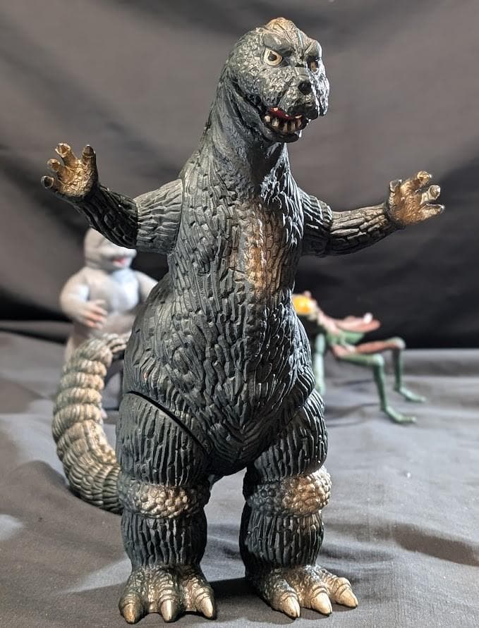 昭和ゴジラ＆ミニラ＆カマキラス「ゴジラの息子」（バンダイ）ソフビ３体セット