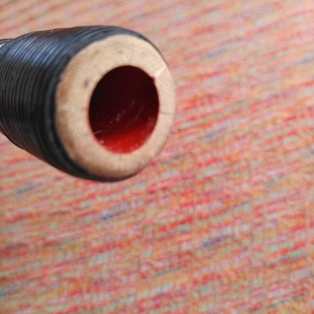 雅楽　龍笛　藤巻　本管　天然煤竹　八ッ割り管