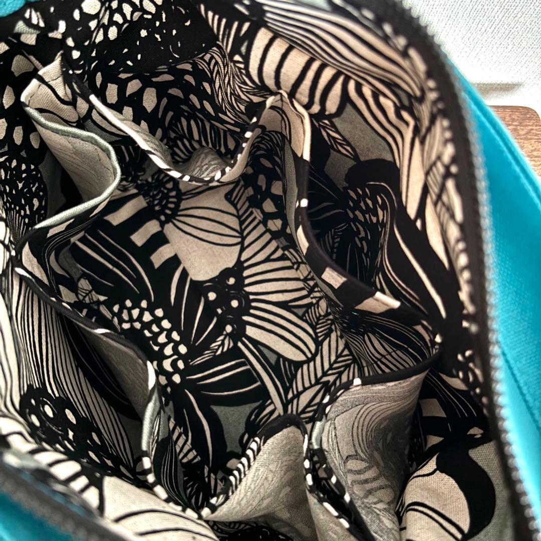 【JUNE】フリルトートバッグM 倉敷8号帆布　コバルトブルー　ファスナー