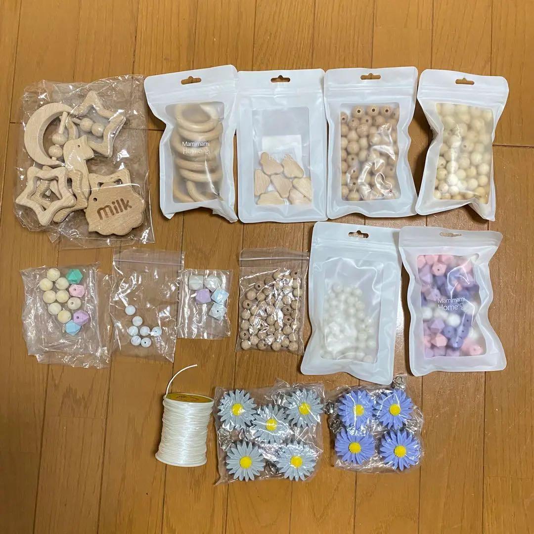 ハンドメイド　素材　ブナ　シリコン　歯固め