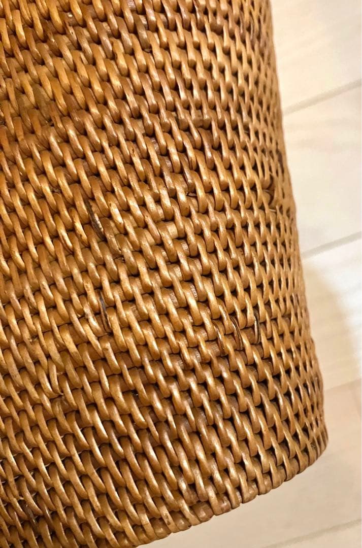 美品☆バリ島トゥガナン村製品 アタ カゴ ショルダーバッグ 手編み籠