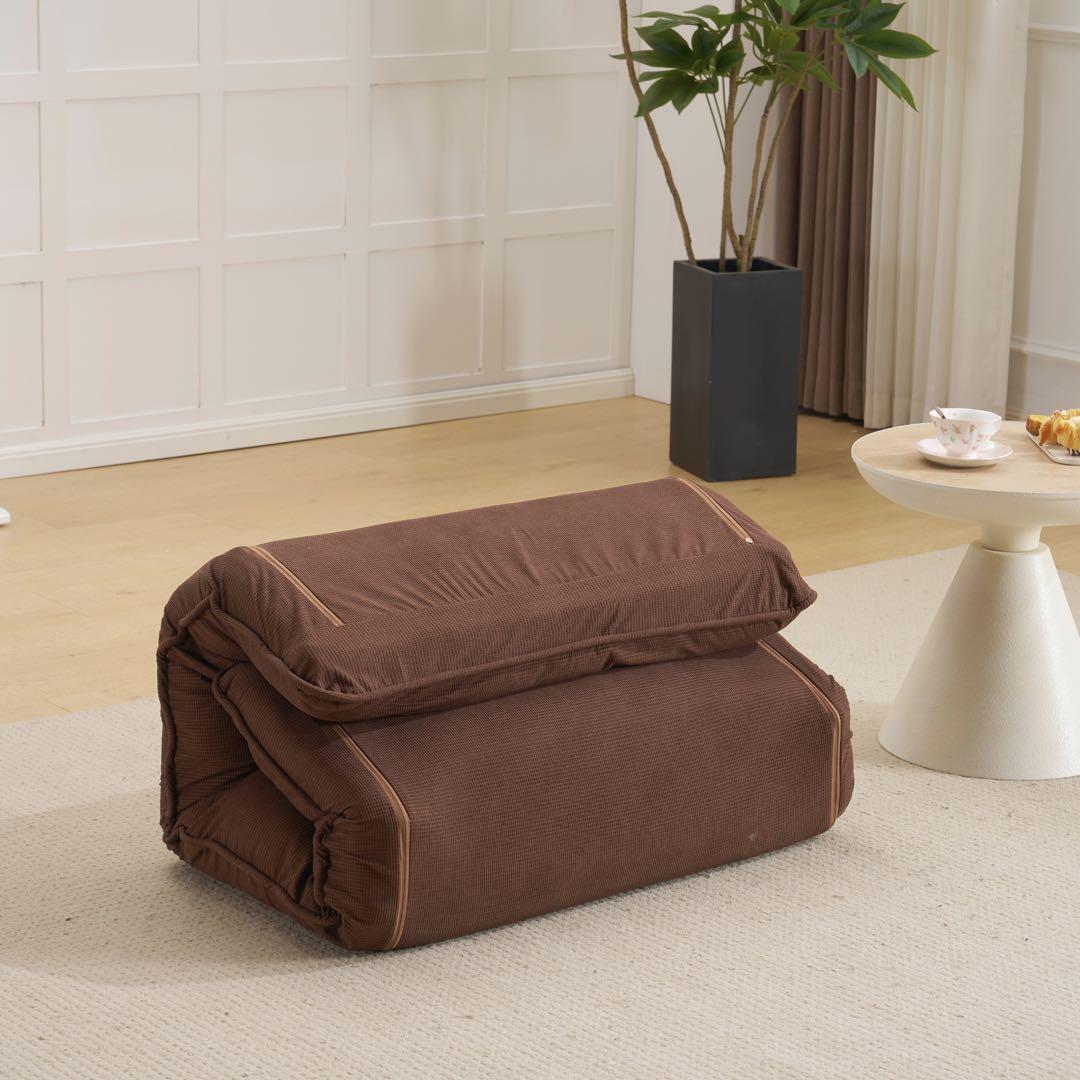 【新品】18段リクライニング折りたたみソファベッド 組立不要