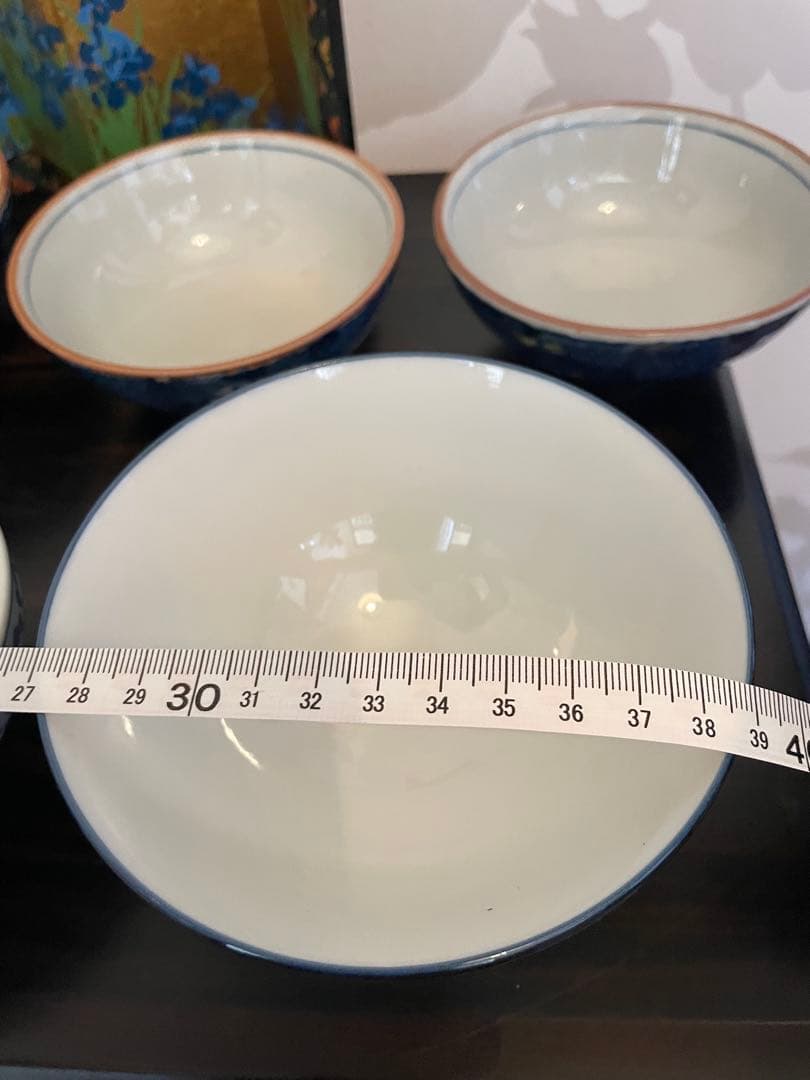 作家物　有田焼　清秀作　和風デザイン 飯碗 7個セット　お茶碗　まとめ売り