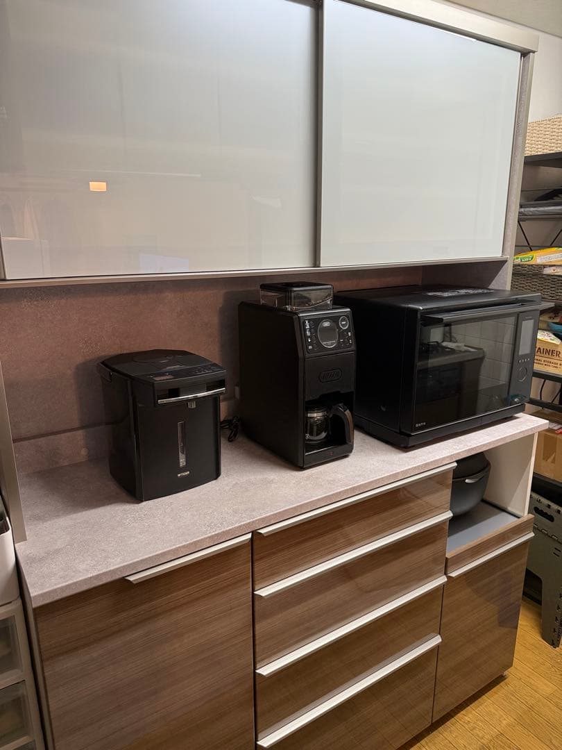 〈MOMO〉【美品】パモウナ SQR-1400R 食器棚 幅140cm