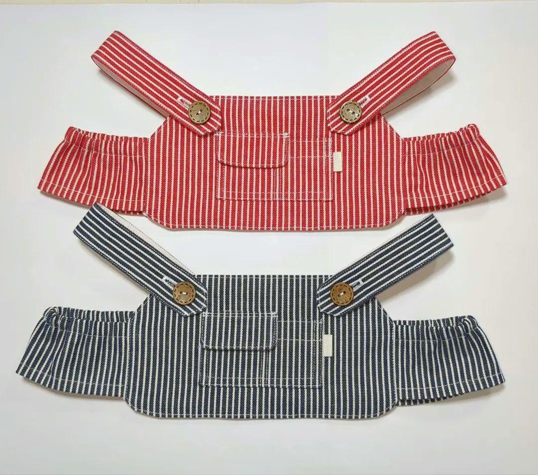 らぼ✳ラボット服ハンドメイド✳ヒッコリーオーバーオール(2点おまとめ)