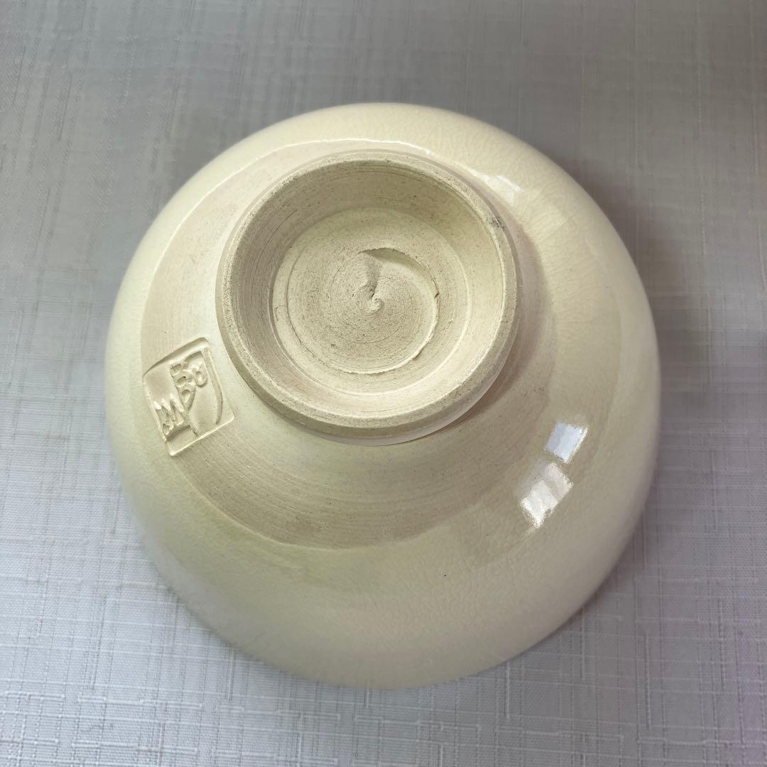 茶道具　通次阿山　色絵　青楓　茶碗