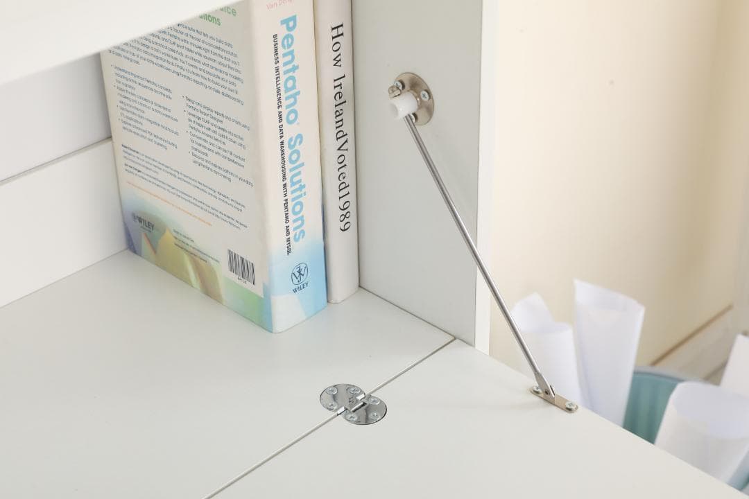 【ホワイト】学習机デスクパソコンデスク勉強机折り畳み天板引き出pcデスク