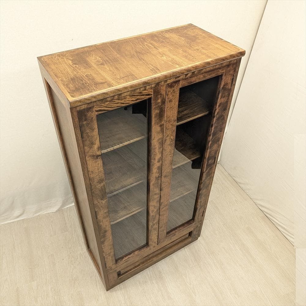 九州民芸家具　漆 うるし塗り　本棚　本箱　ブックシェルフ　キャビネット　飾り棚