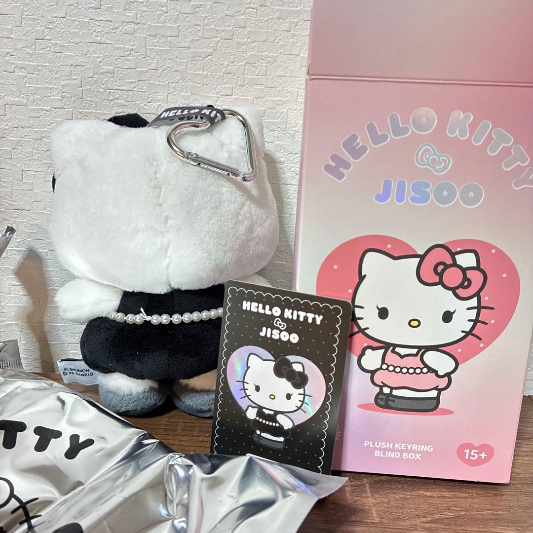 韓国 ハローキティ×ジス PLUSH キーリング ブラック