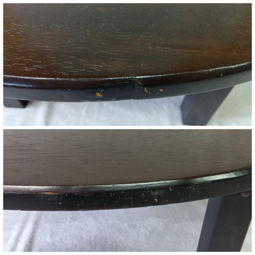 天然木　ちゃぶ台　折りたたみ　円卓　丸テーブル　座卓　昭和レトロ　古民家家具