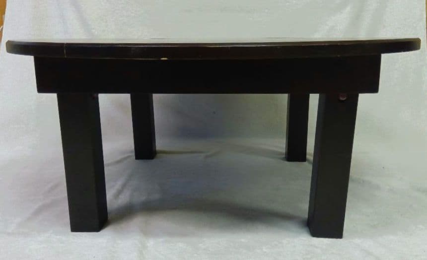 天然木　ちゃぶ台　折りたたみ　円卓　丸テーブル　座卓　昭和レトロ　古民家家具