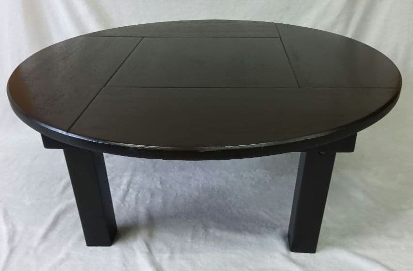 天然木　ちゃぶ台　折りたたみ　円卓　丸テーブル　座卓　昭和レトロ　古民家家具