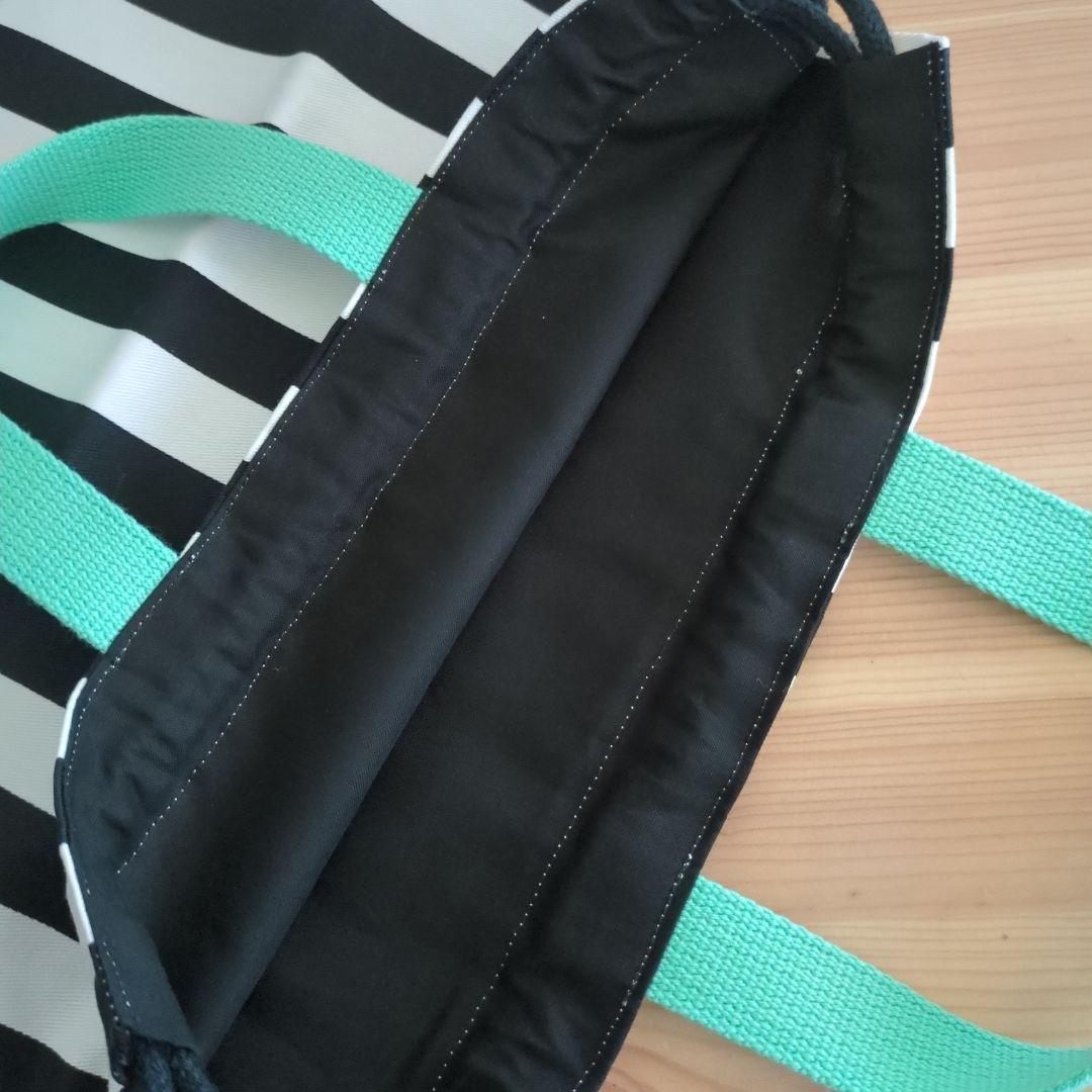 モスグリーン×ストライプ　レッスンバッグ4点セット　シンプル入園準備　入学準備