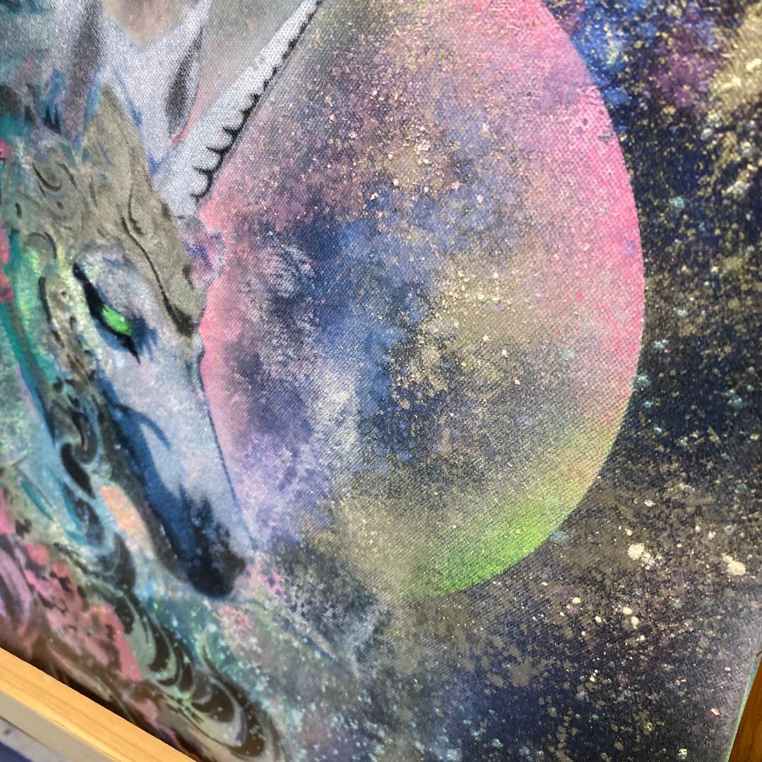 ユニコーンのスプレーアートS4キャンバス