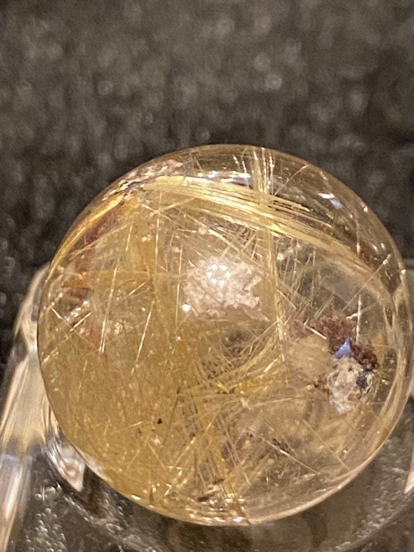 【金・仕事運上昇】ミニ！大人気！太陽放射タイチンルチル⭐️ R45 ⭐️台座付