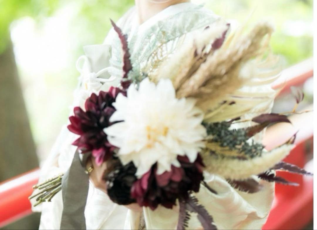 アーティシャルフラワー　ウェディングブーケ&ブートニア