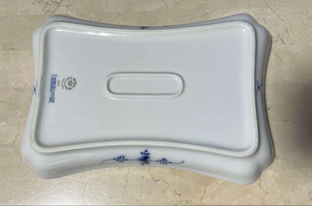 ロイヤルコペンハーゲン　ブルーフルーテッド　ジャパニーズ　スクエアプレート　角皿