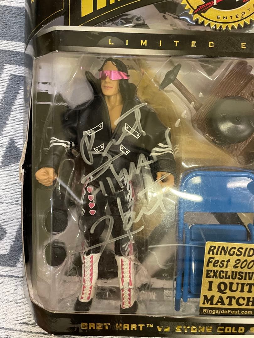 WWE ジャックス限定　ブレットハートvsスティーブオースチン　サイン入り