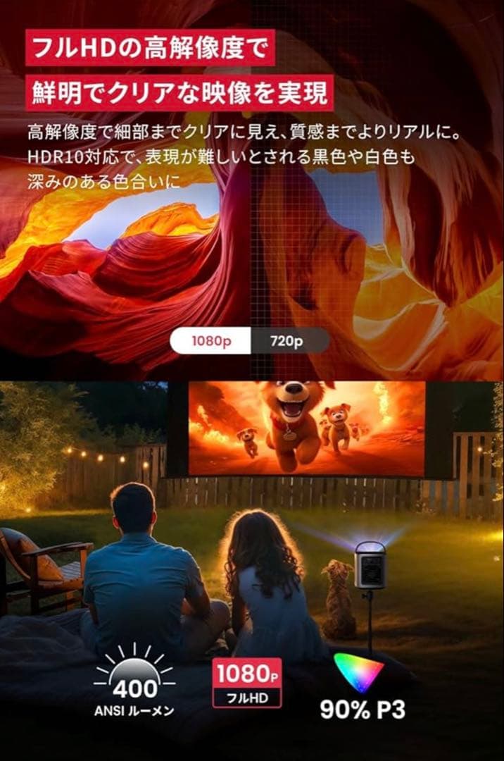 【最安値】Anker Nebula Mars 3 Air プロジェクター